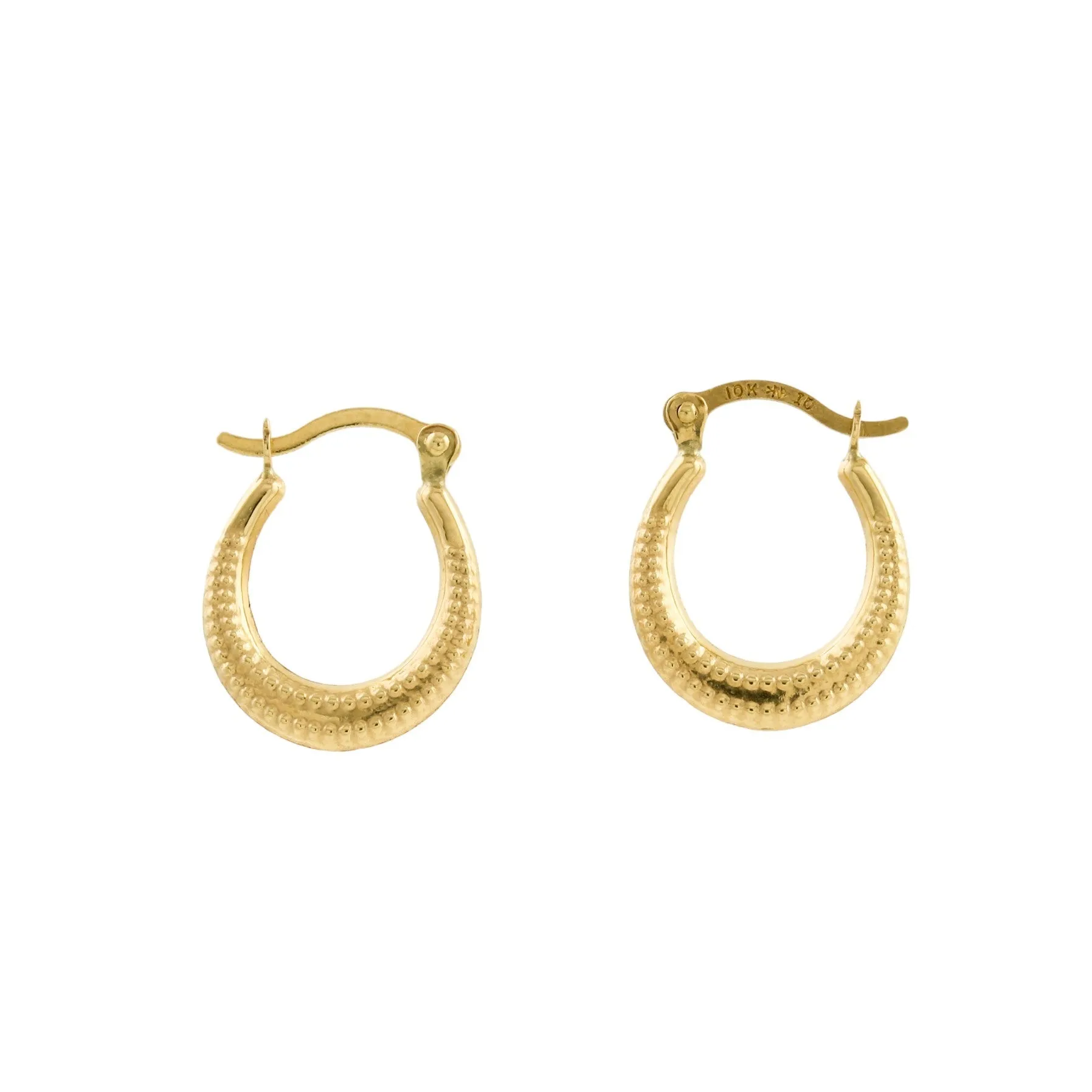 10K Gold x Seashell Creole Hoops