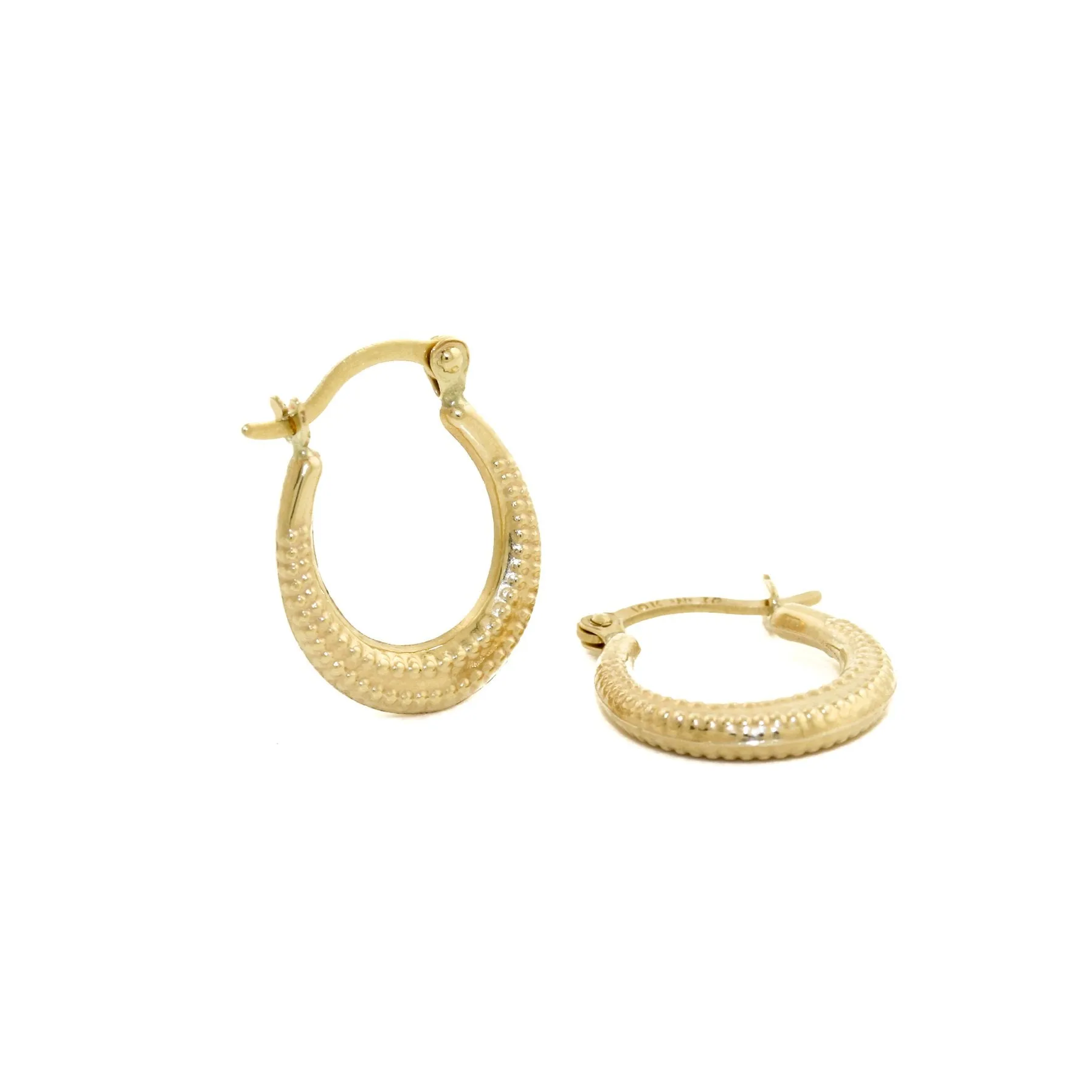 10K Gold x Seashell Creole Hoops