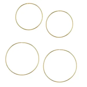 14K Hollow Hoops—Large (Pair)