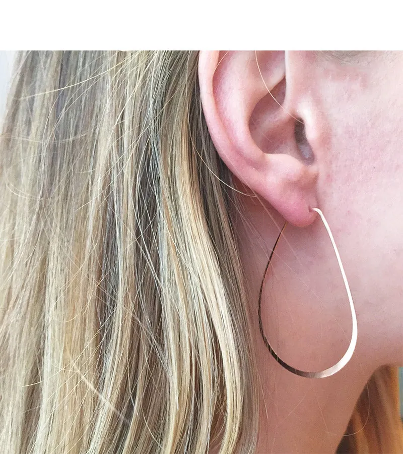 1.5 Inch Teardrop Hoops
