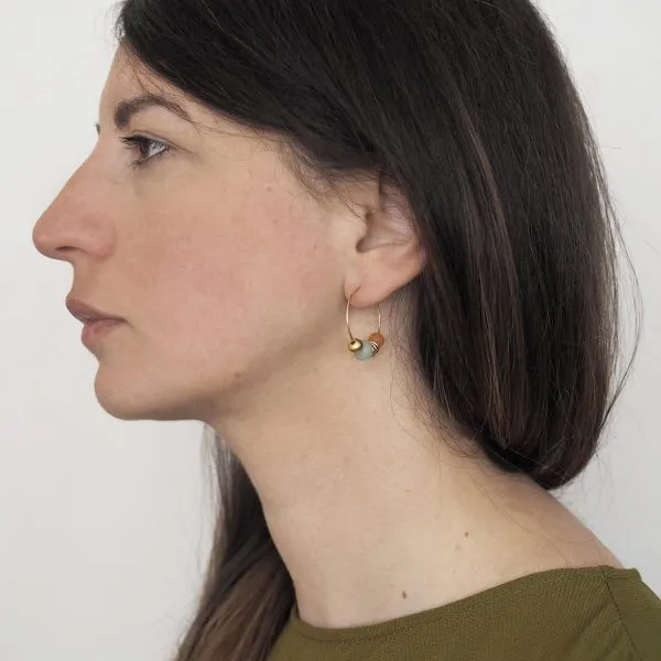 ABA/09 Abacus beaded hoops