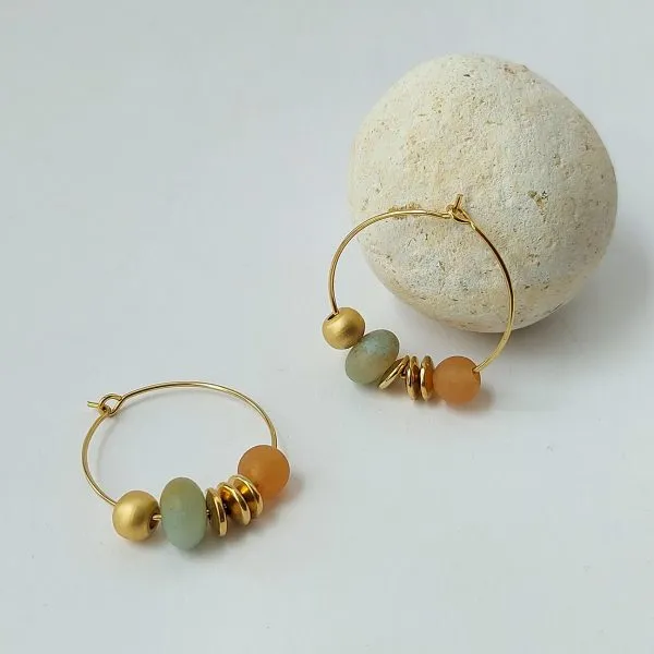 ABA/09 Abacus beaded hoops