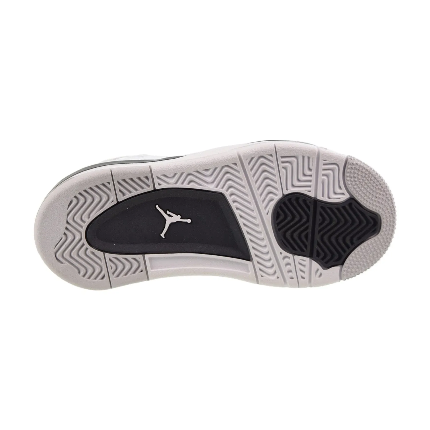 Air Jordan 4 Retro (PS) "Military Black" Little Kids' Shoes White-Black-Grey