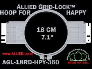Allied 18cm Round Hoop for HappyJapan Embroidery Machines