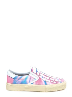 Amiri Skeleton Tie-Dye Slip-On Sneakers