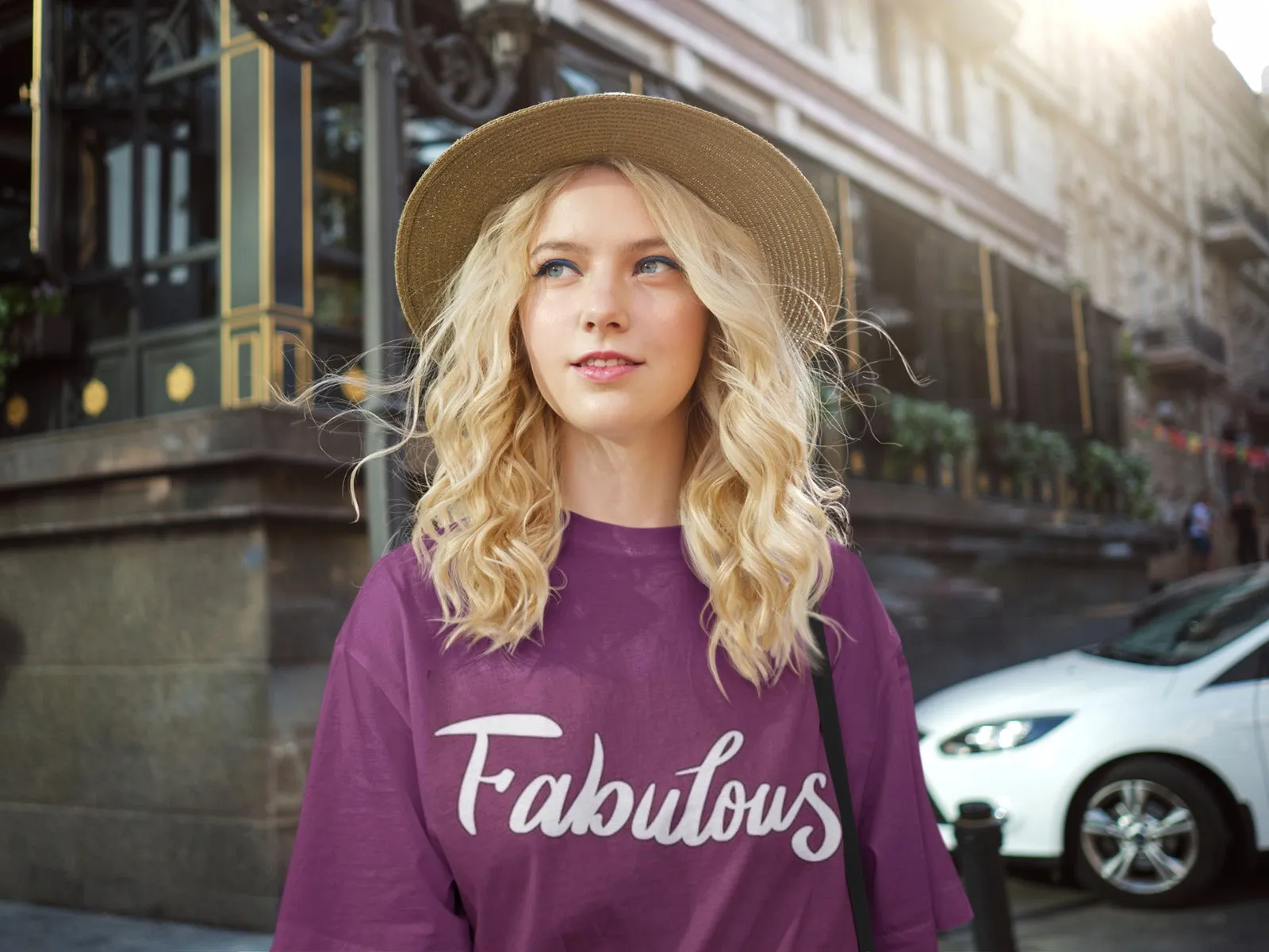 ANGAR Cotton Drop Shoulder FABULOUS Half Sleeves Oversized Fit Printed T-Shirt for Women