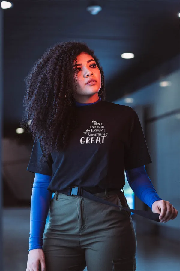 ANGAR Cotton Drop Shoulder Half Sleeves Oversized Fit GREAT Printed T-Shirt for Women