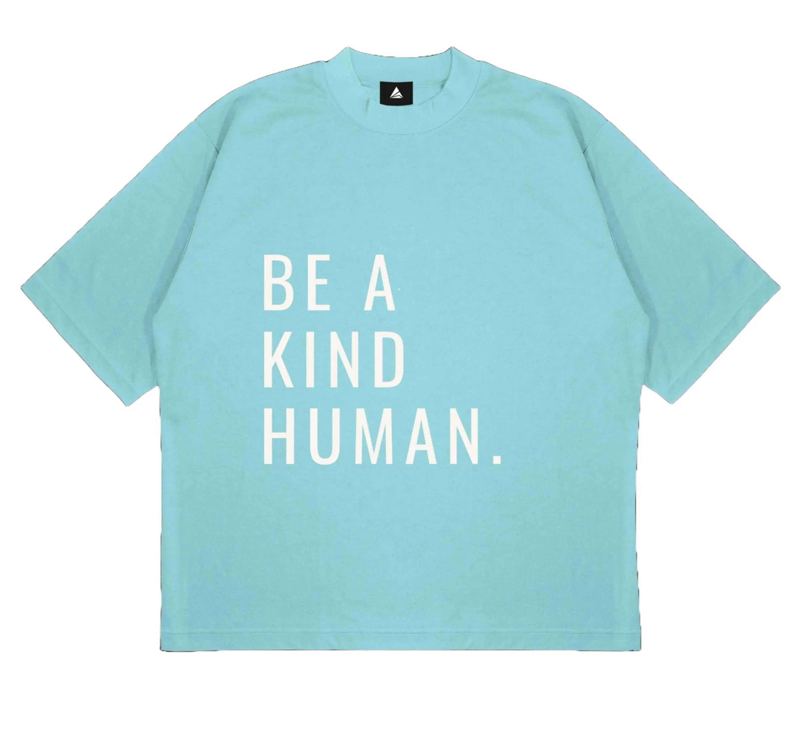 ANGAR Cotton Drop Shoulder Half Sleeves Oversized Fit KIND HUMAN Printed T-Shirt for Men