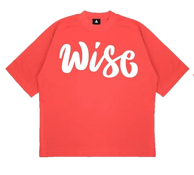 ANGAR Cotton Drop Shoulder WISE Half Sleeves Oversized Fit Printed T-Shirt for Women