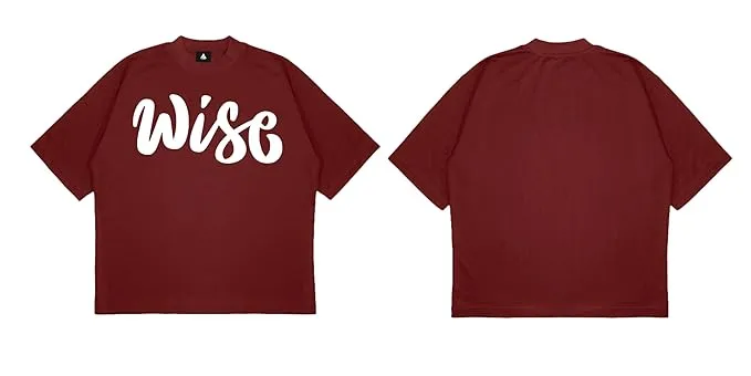 ANGAR Cotton Drop Shoulder WISE Half Sleeves Oversized Fit Printed T-Shirt for Women