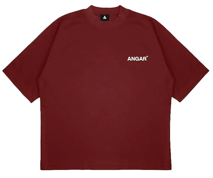 ANGAR TM  Cotton Drop Shoulder Half Sleeves Oversized Fit Printed T-Shirt for Women
