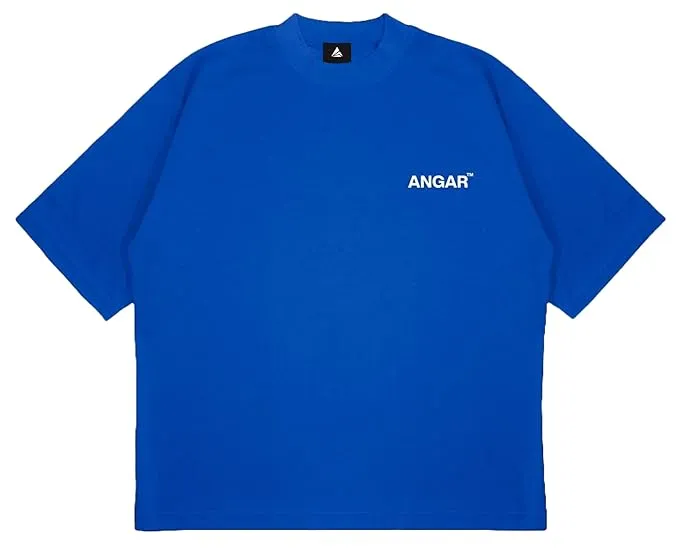 ANGAR TM  Cotton Drop Shoulder Half Sleeves Oversized Fit Printed T-Shirt for Women