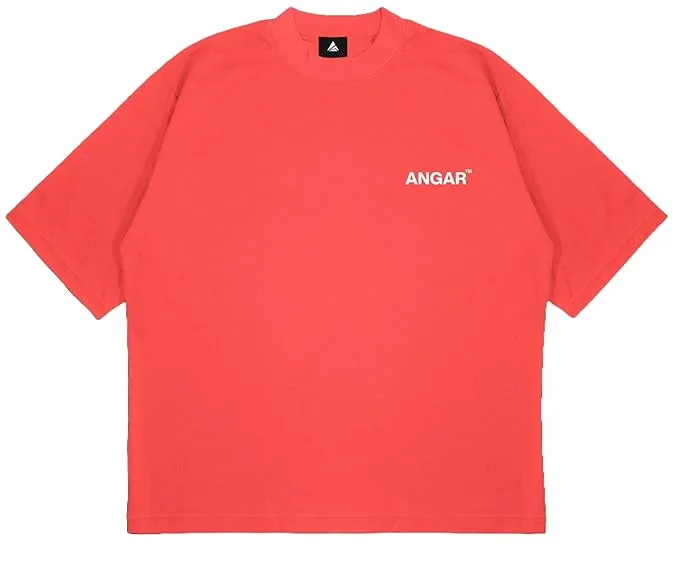 ANGAR TM  Cotton Drop Shoulder Half Sleeves Oversized Fit Printed T-Shirt for Women