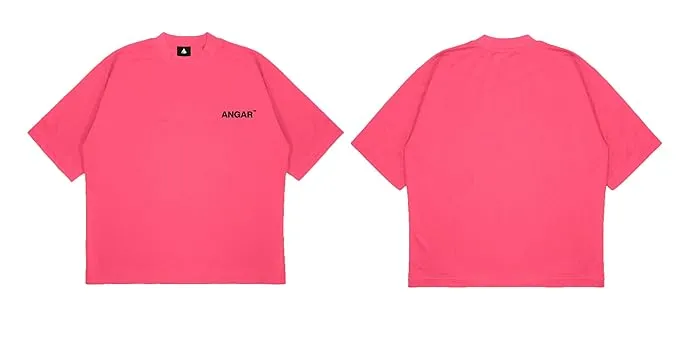 ANGAR TM  Cotton Drop Shoulder Half Sleeves Oversized Fit Printed T-Shirt for Women