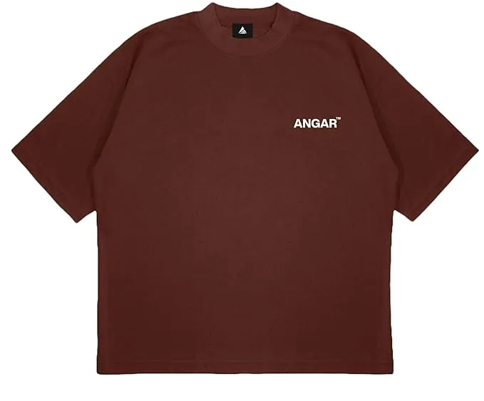 ANGAR TM  Cotton Drop Shoulder Half Sleeves Oversized Fit Printed T-Shirt for Women