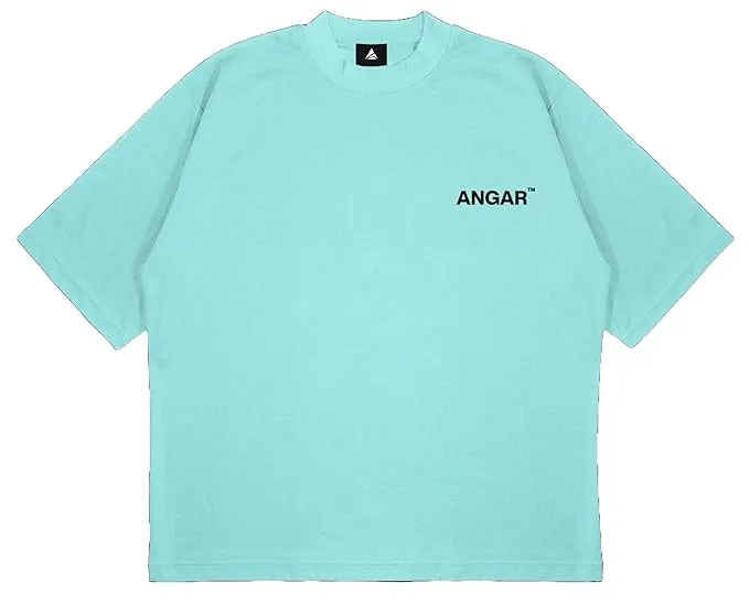 ANGAR TM  Cotton Drop Shoulder Half Sleeves Oversized Fit Printed T-Shirt for Women