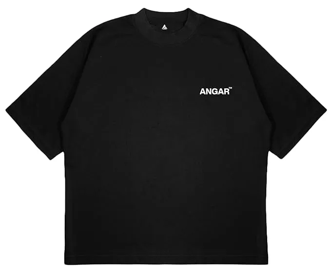 ANGAR TM  Cotton Drop Shoulder Half Sleeves Oversized Fit Printed T-Shirt for Women