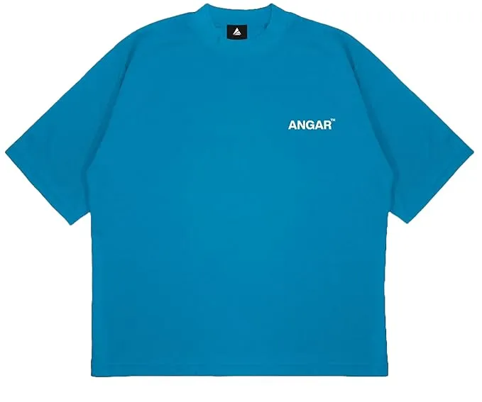 ANGAR TM  Cotton Drop Shoulder Half Sleeves Oversized Fit Printed T-Shirt for Women