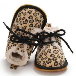 Baby Unisex Lace Up Solid Snow Boots Wholesale Toddler Shoes