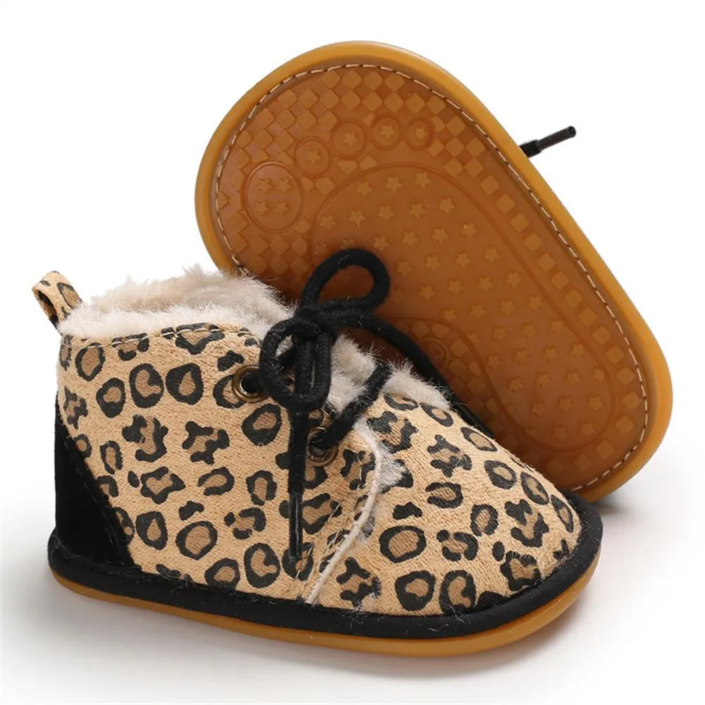 Baby Unisex Lace Up Solid Snow Boots Wholesale Toddler Shoes