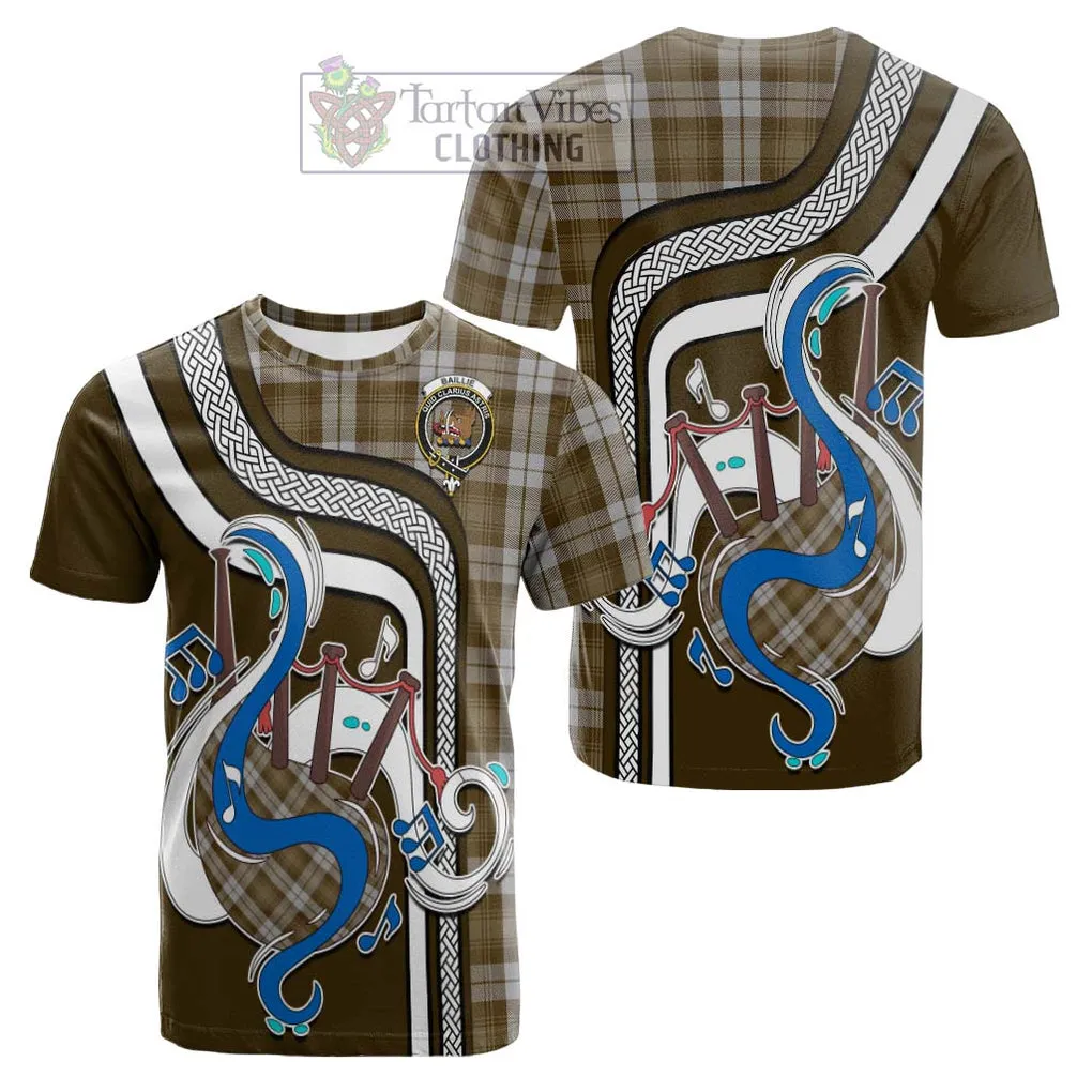 Baillie Dress Tartan Cotton T-shirt with Epic Bagpipe Style