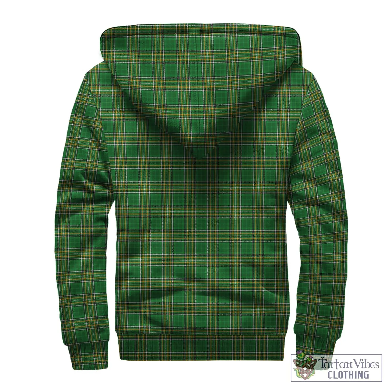 Basile Irish Clan Tartan Sherpa Hoodie with Coat of Arms