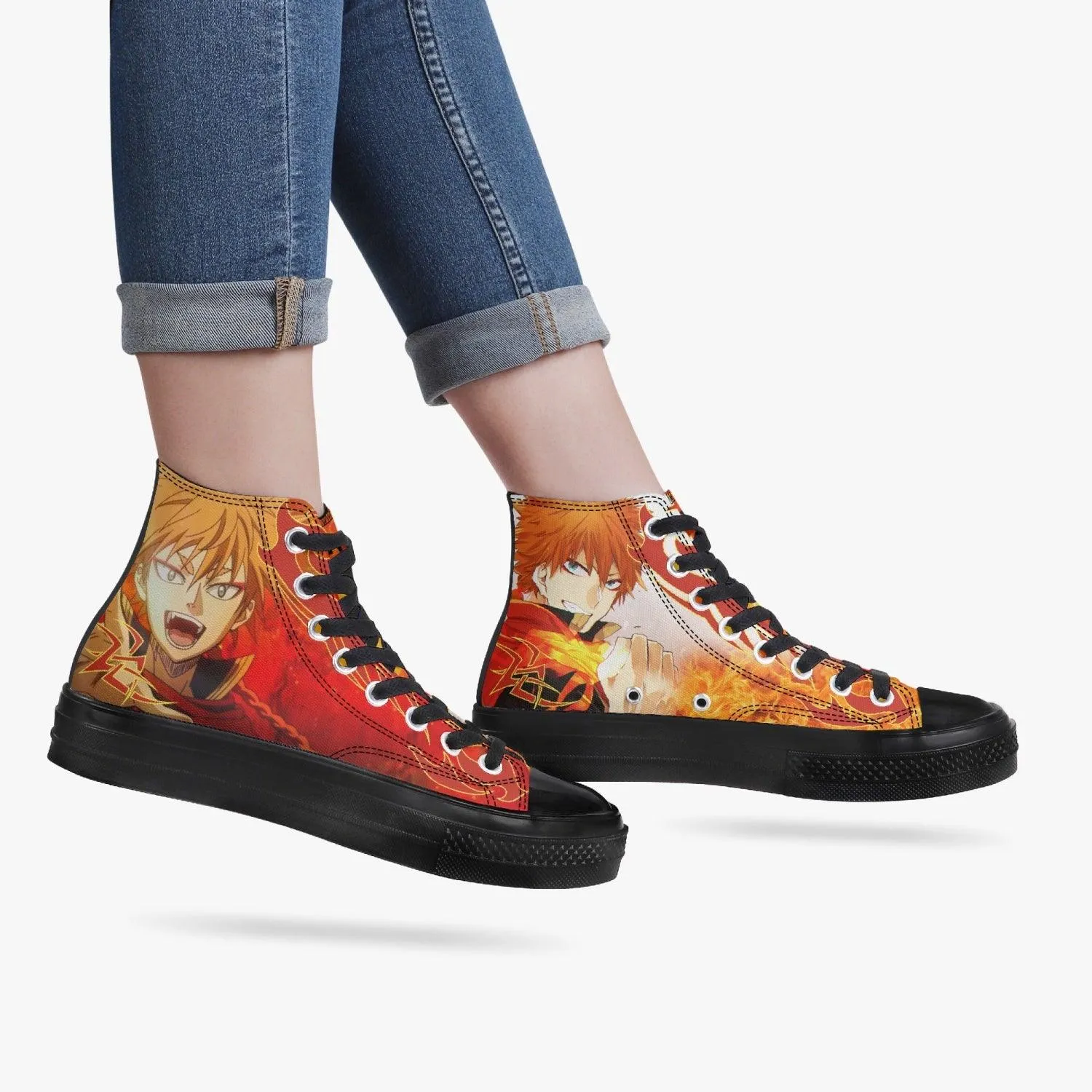Black Clover Leopold Vermillion A-Star High Anime Shoes