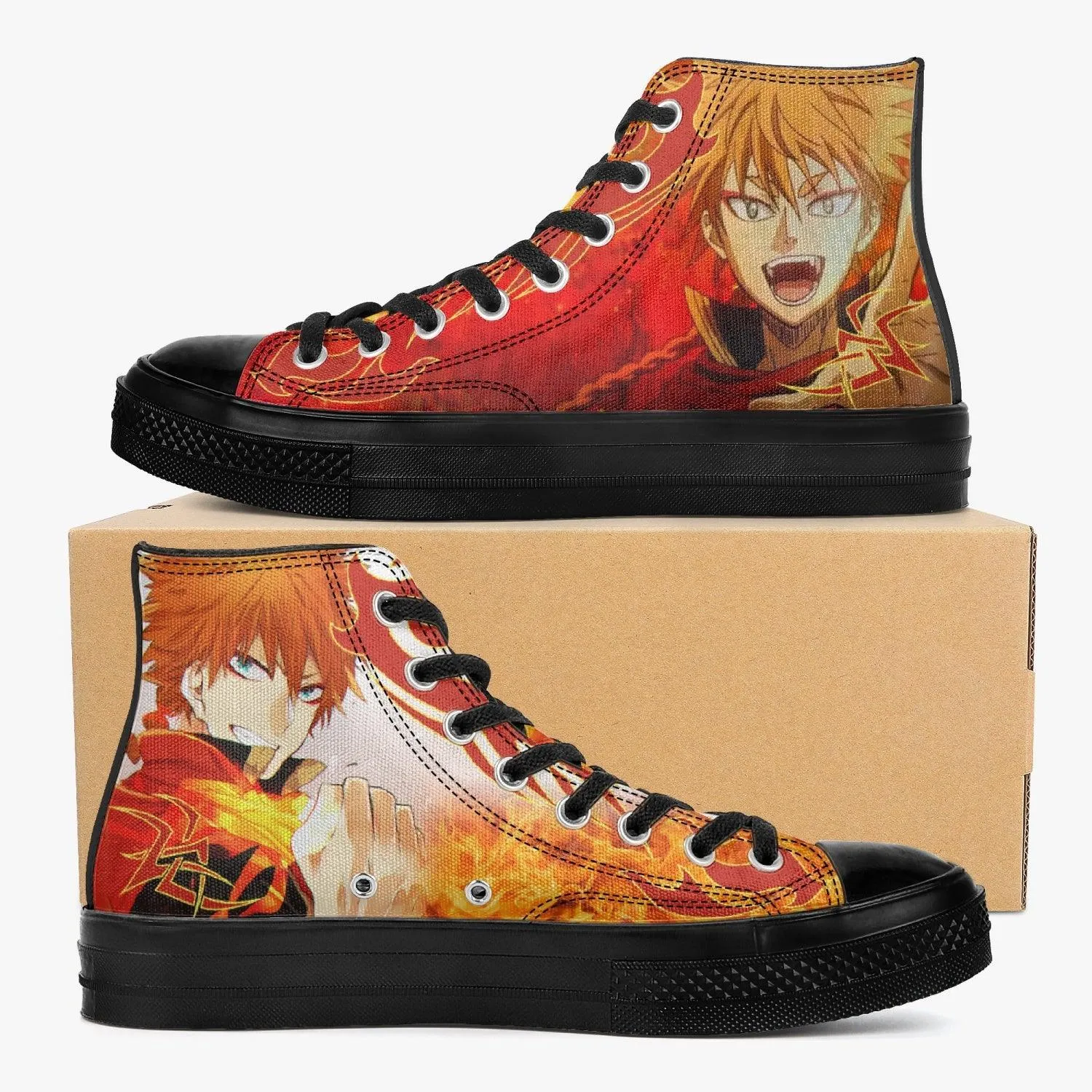 Black Clover Leopold Vermillion A-Star High Anime Shoes