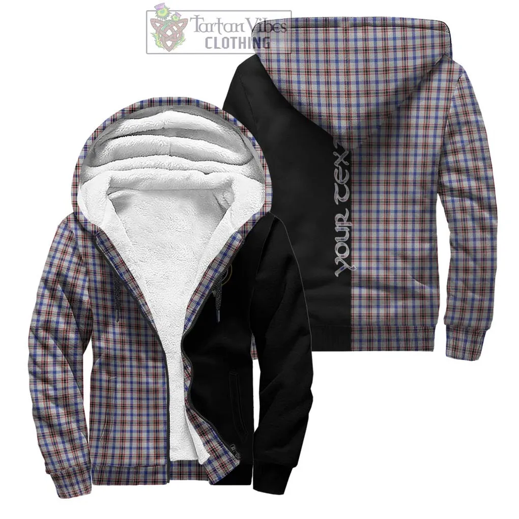 Boswell Tartan Sherpa Hoodie with Family Crest and Half Of Me Style