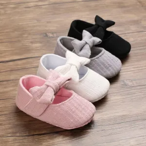 Bowknot Decor Slip-on Shoes for Baby Girl Shoes  wholesale