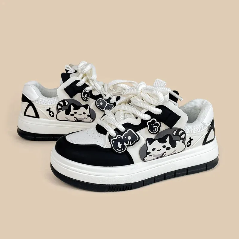 Chubby Cheeks Kitty Casual Sneakers - Women's