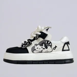 Chubby Cheeks Kitty Casual Sneakers - Women's
