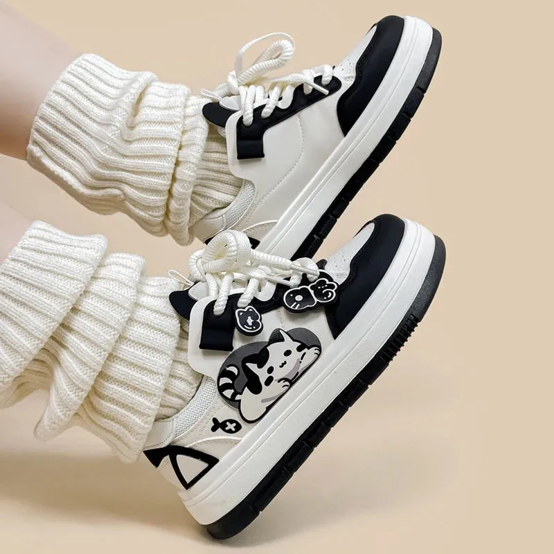 Chubby Cheeks Kitty Casual Sneakers - Women's