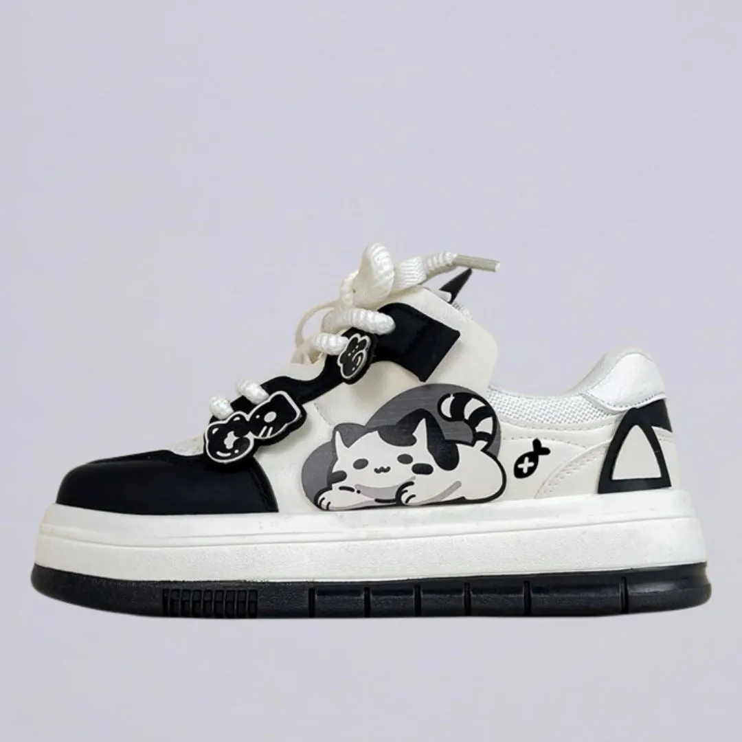 Chubby Cheeks Kitty Casual Sneakers - Women's