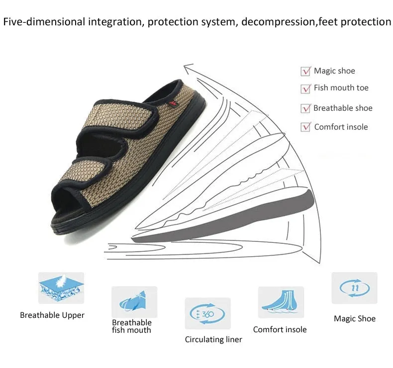 cuzcare Ultra-Light Adjustable Velcro Easy Wear Shoes - NW6018