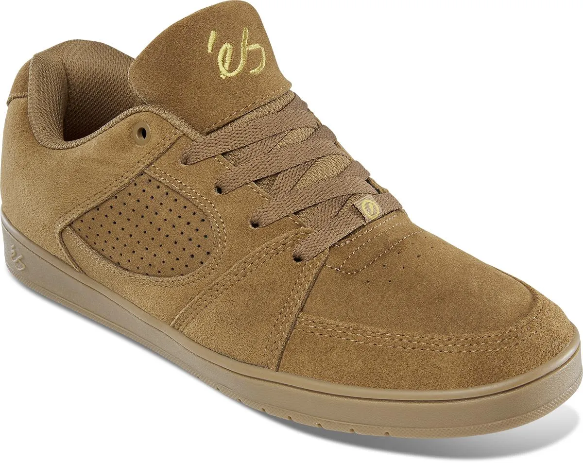 eS Mens Accel Slim Brown Gum Shoes