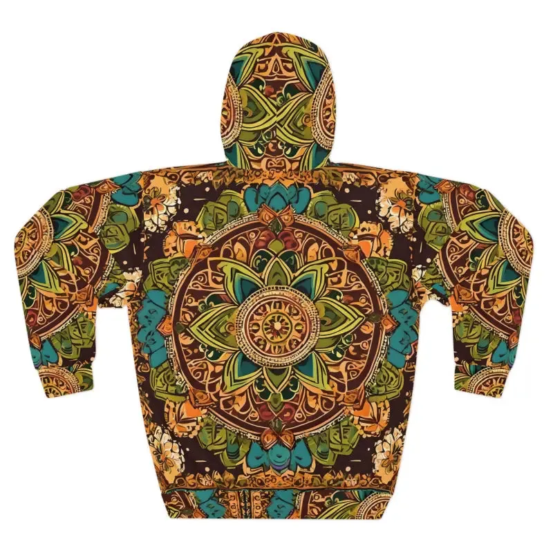 Funky Aop Unisex Pullover Hoodie Colorful Indian Pattern