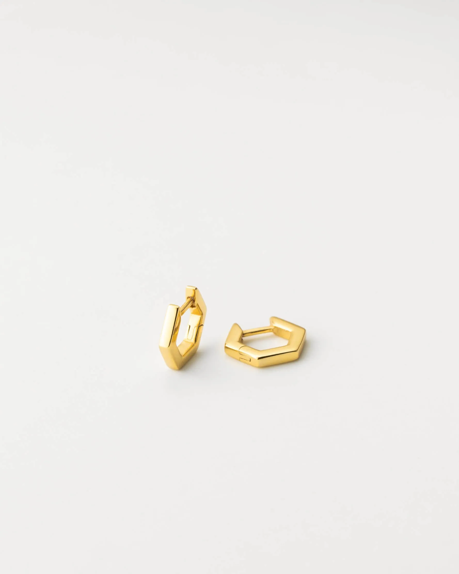 Geo Huggie Hoops