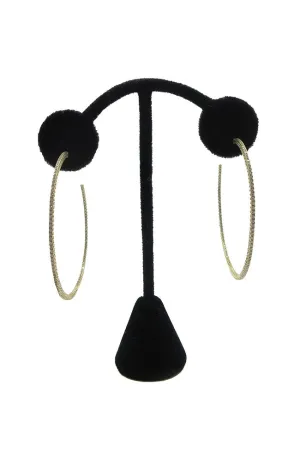Gold Crystal Hoops