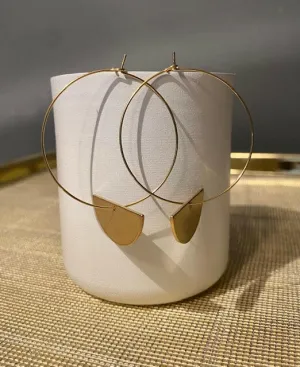 Half Circle Charm Hoops