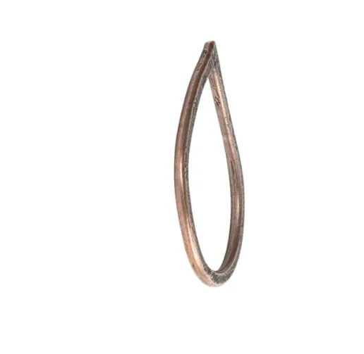 Hoop Hammered Small Drop Copper metal