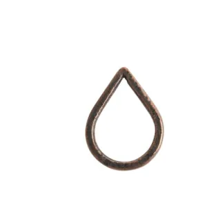 Hoop Hammered Small Drop Copper metal