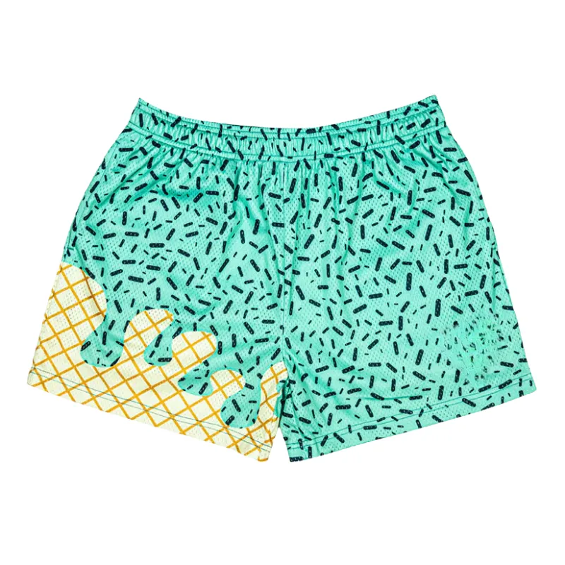 Ice Cream Print Shorts – Fun Waffle Cone Patterned Shorts
