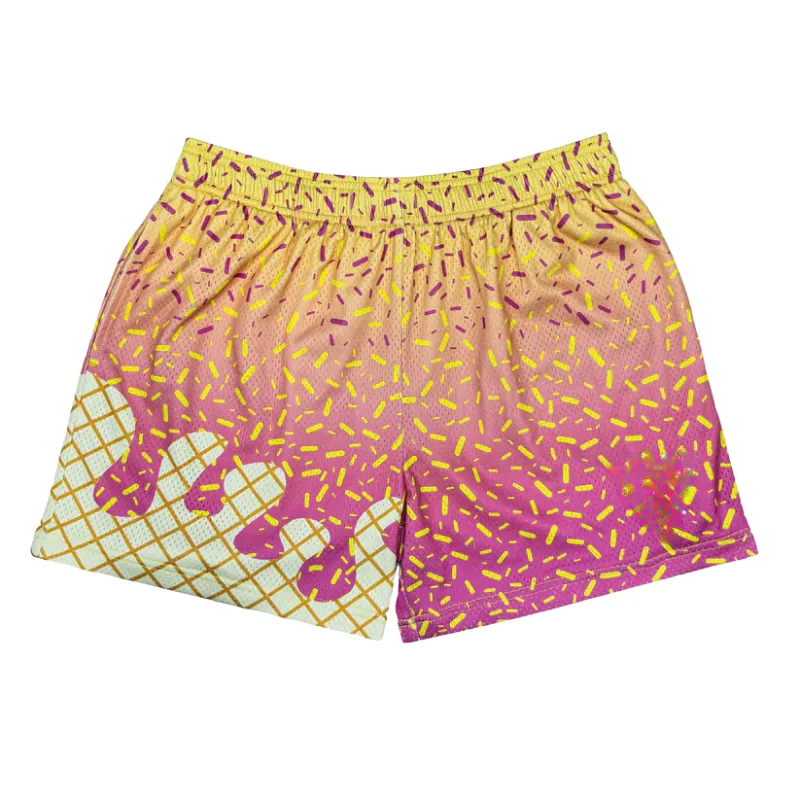 Ice Cream Print Shorts – Fun Waffle Cone Patterned Shorts