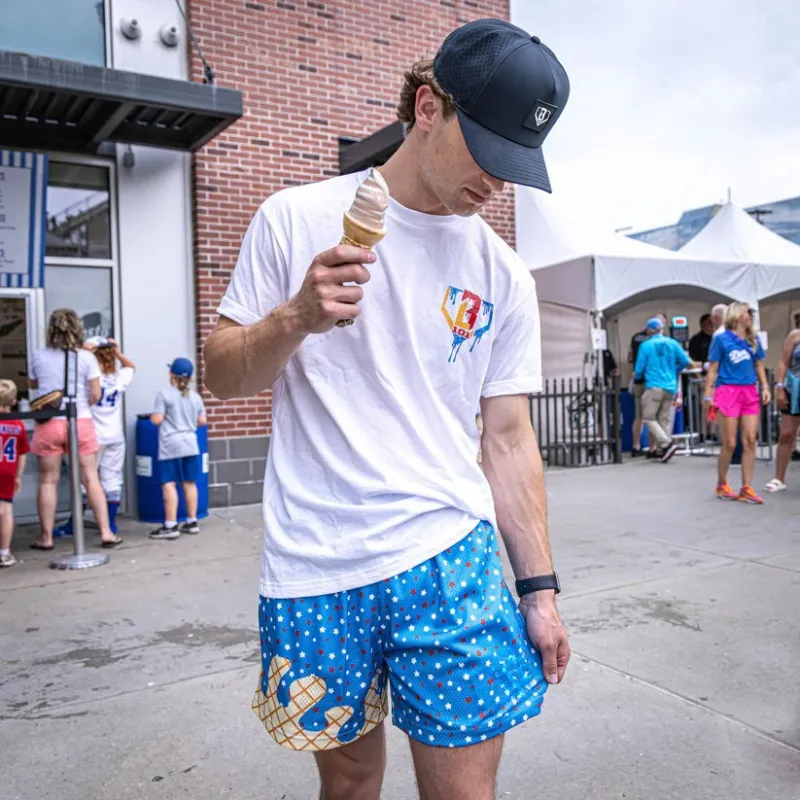 Ice Cream Printed Shorts – Fun Waffle Cone Patterned Shorts