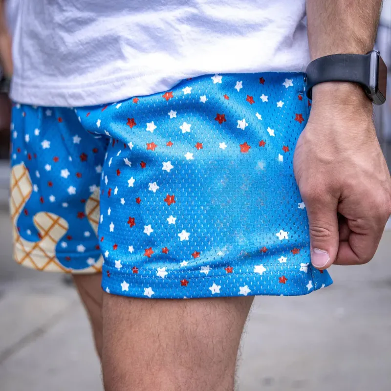 Ice Cream Printed Shorts – Fun Waffle Cone Patterned Shorts