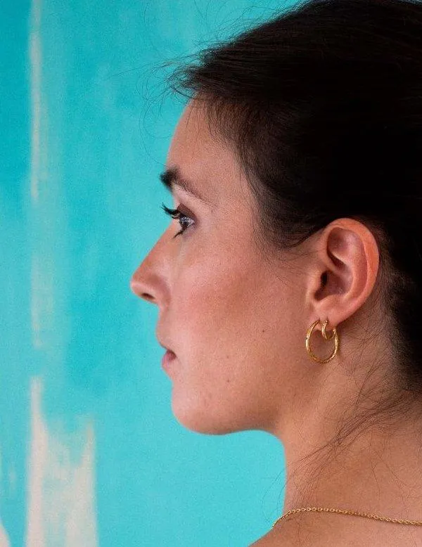 ISHKAR Lapis Lazuli Hoops in Gold