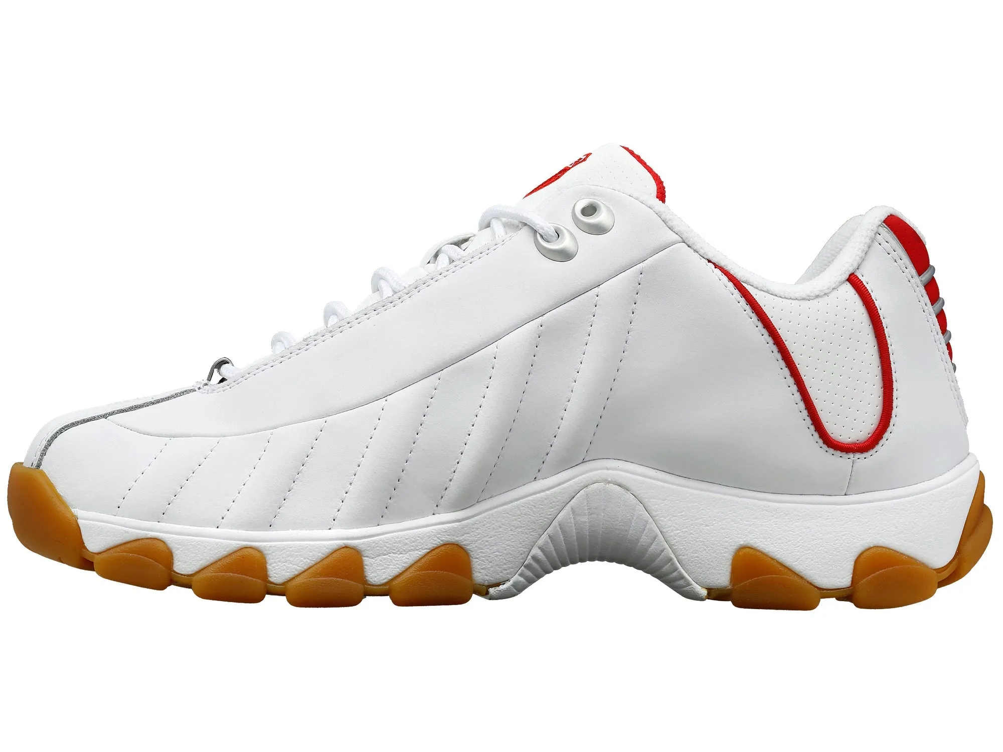 K-Swiss Men ST329 CMFCourt Shoes in White/Red/Gum