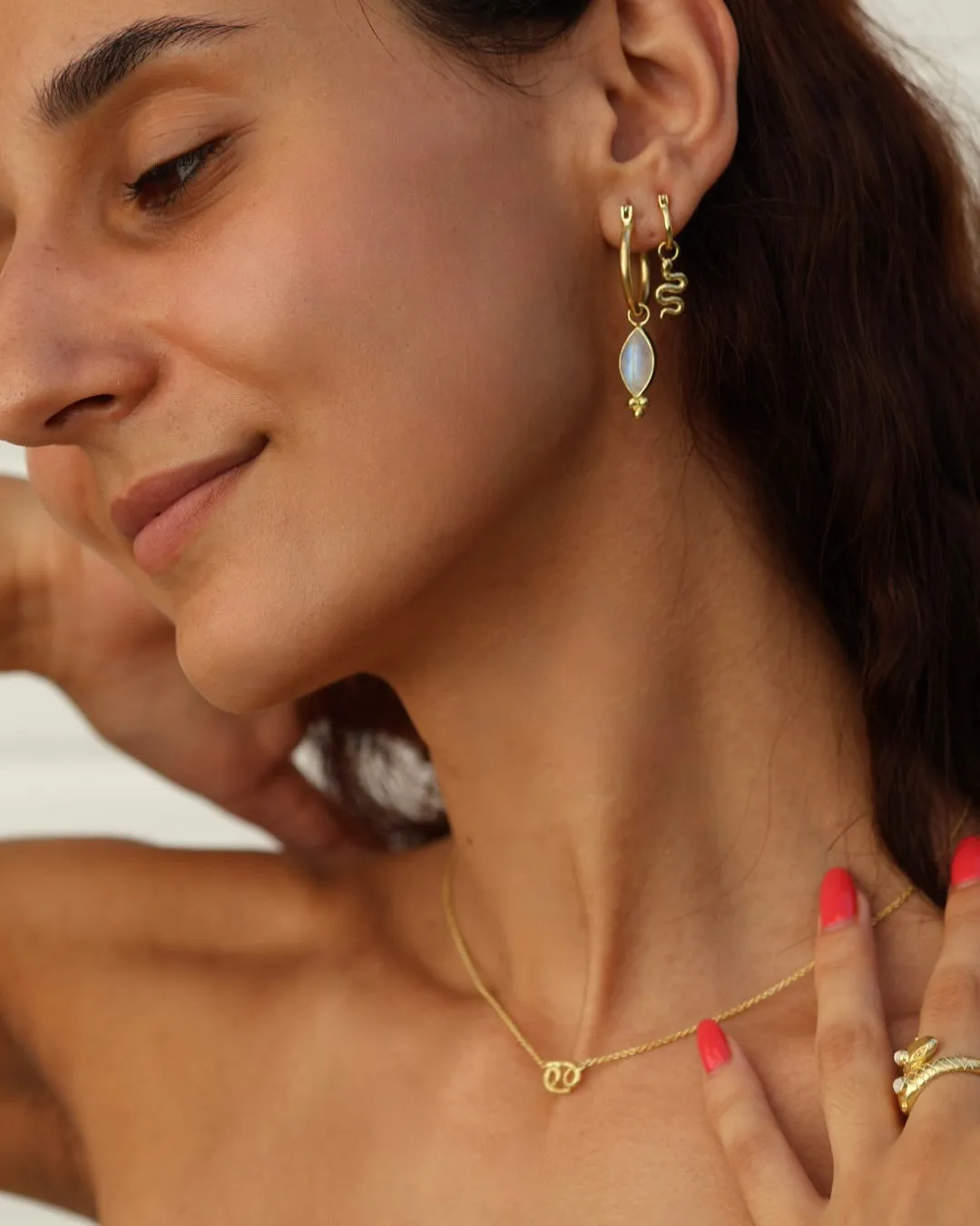 Kundalini Gold Mini Hoop Earrings
