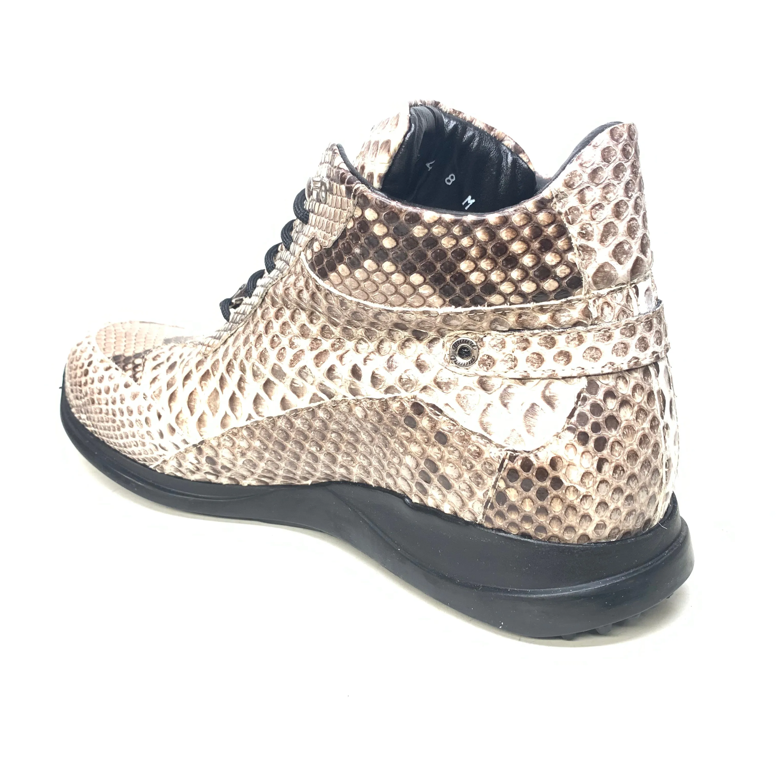 Mauri 8567 Natural Python Hightop Sneakers